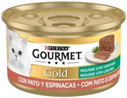 Gold mousse pato & espinacas 24x85g.