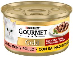 Gold bocaditos salmon & pollo 24x85g.