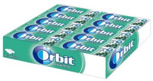 Chicle ORBIT eucalipto 30x14g.