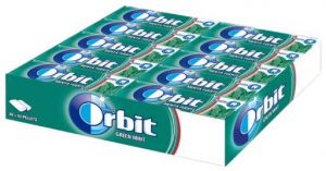 Chicle ORBIT menta extra fuerte 30x14g.