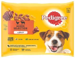 Pedigree bolsitas carne adult pack-4 13x400g.