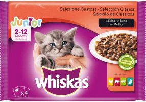 Whiskas Junior humedo pack-4 13x400g.